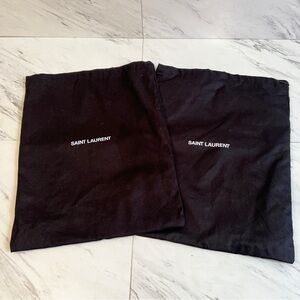 2/$100 BUNDLE Saint Laurent Black Dust Bags SZ 15x12